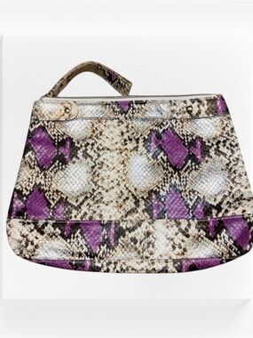 Stylish Snakeskin Patterned Clutch